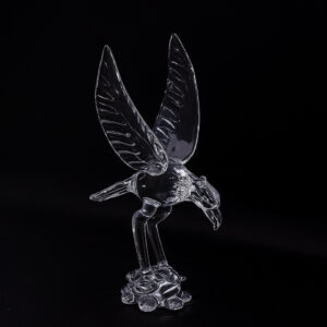Florensa Handcrafted Glass Flying Hawk (बाज़) Sculpture